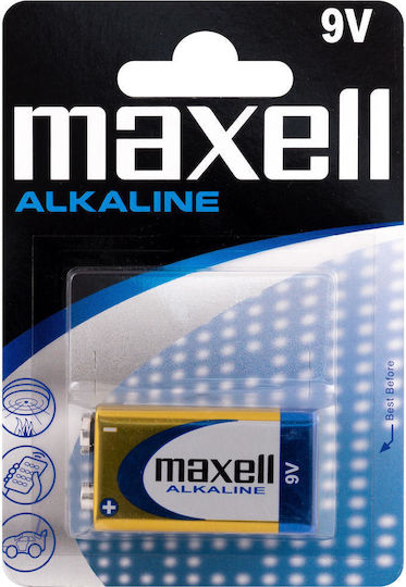 Maxell Alkaline Battery 6lf22 6lr61 9v 1 Pc 12 Pcs Box