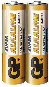 Gp Alkaline Battery Super Lr-6 Aa 2 Pcs 1.5v