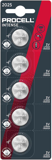Lithium Button Battery Duracell Procell Cr2025 3v 5 Pcs In Blister Price 1 Battery