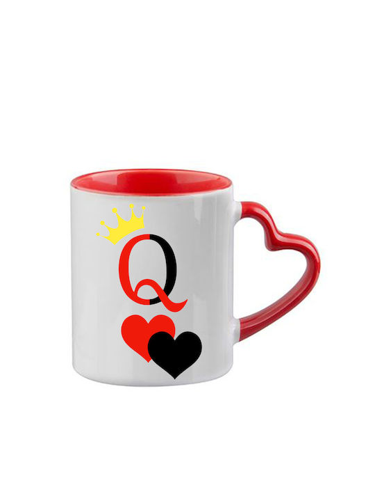 Tasse Alice Rote Henkel Herz Innenraum