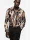 Long Sleeve Shirt in Regular Fit Floral Multicolour