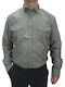 Langärmeliges Flanellhemd in Normale Passform Herring Grey