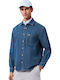 Langärmeliges Denim Hemd Washed Deep Medium