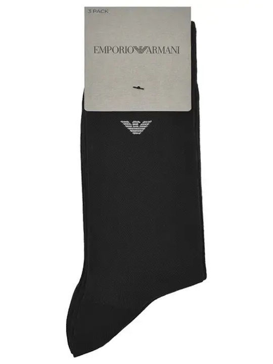 Emporio Armani Herren Socken Schwarz 3er Pack EM000554AF26266 UC001