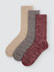 Ysabel Mora Damentaschen Monochrome Burgundische Socken 3er Pack