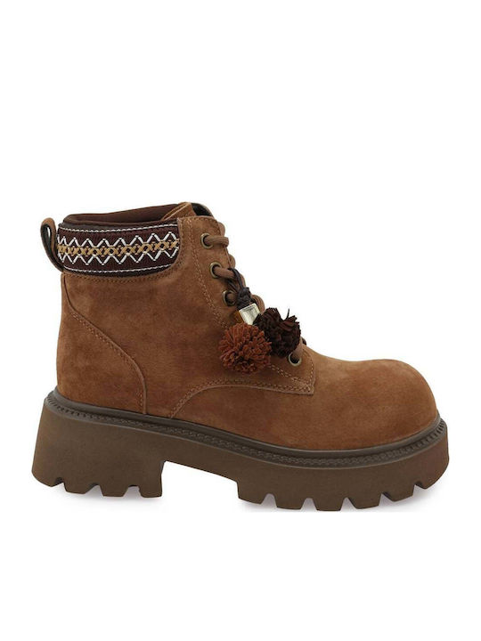 Exe Leather Women's Ankle Boots with Mid Heel B...