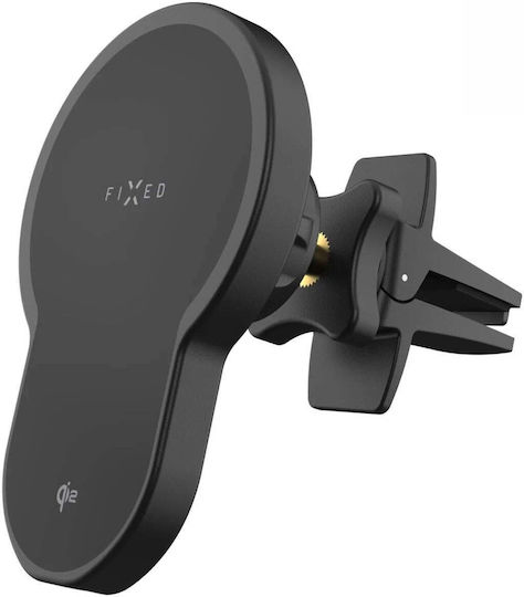 Fixed Стойка за телефон за кола с MagSafe магнит и безжично зареждане 15W Черна