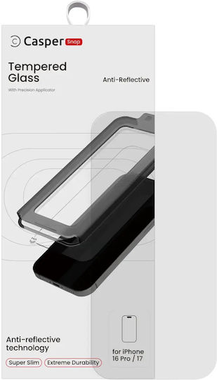 Casper Snap Tempered Glass Iphone 16 Pro 17 Retail Pack Ar Clear