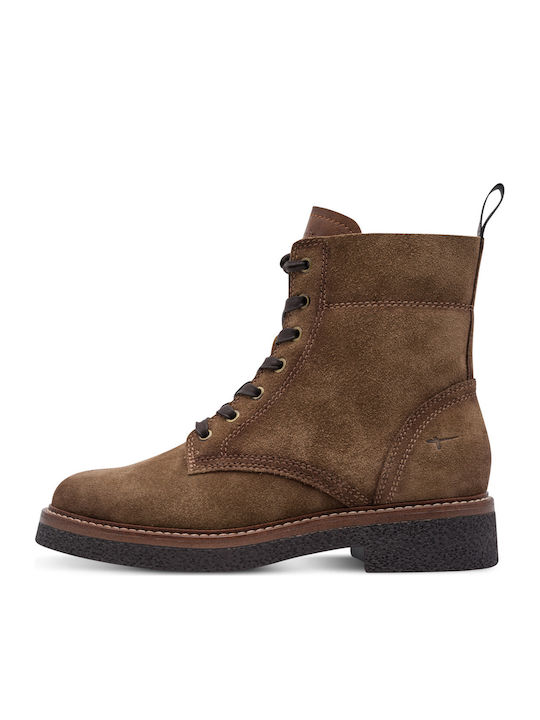 Tamaris Braune Damen-Lederstiefeletten
