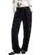 Pantaloni de damă din material Black