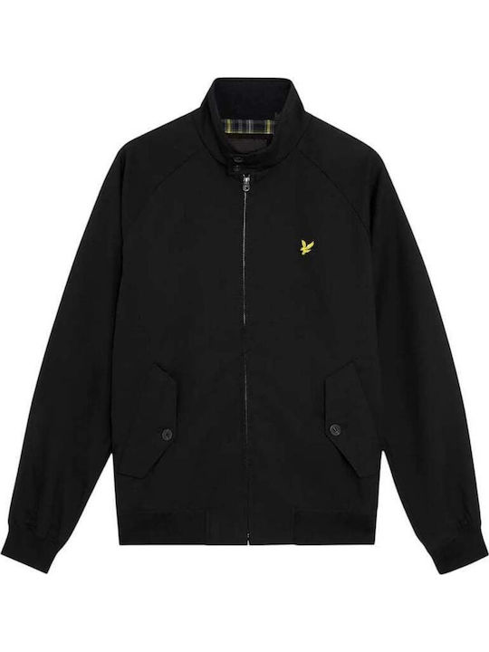 Lyle & Scott Памучно яке Harrington в черен цвят Lyle & Scott Памучно яке Harrington в черен цвят