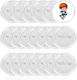 Set of 20 Transparent Acrylic Badges 37 Mm Round Blank Badges Personalization Diy Adhesive Insertion Without Press Crafts