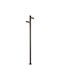 Zambelis Lights LED Outdoor Post Lamp 21W With Warm White Light IP65 Grey