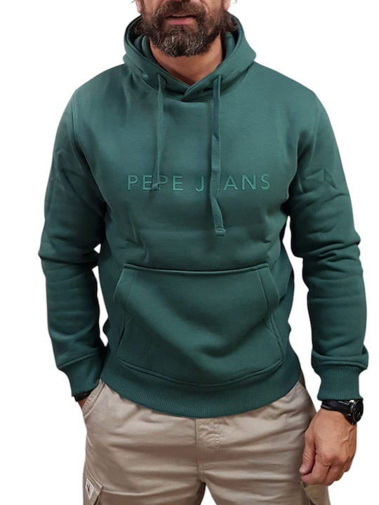 Pepe Jeans Суитшърт с качулка Richmond Зелен