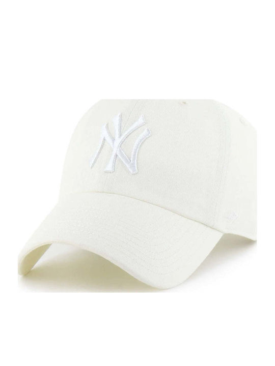'47 Brand New York Yankees Șapcă Clean Up – Fildeș Alb Murdar