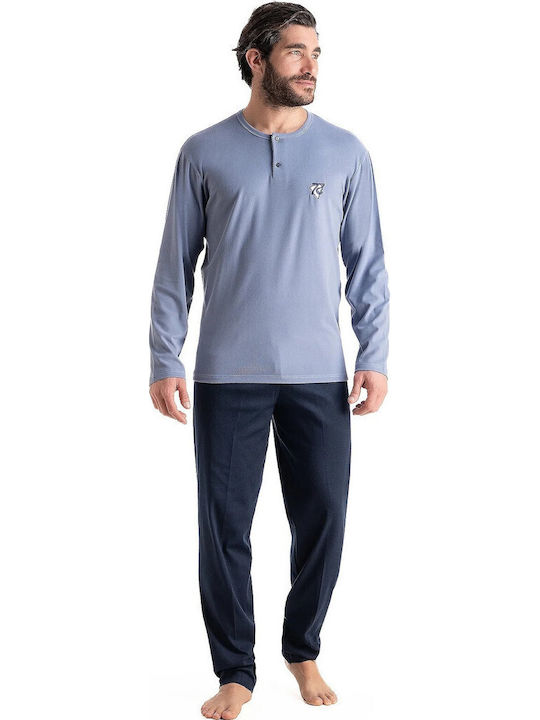 Relax Anatomic Χειμερινή Ανδρική Πιτζάμα Σιέλ/μπλε Relax Anatomic Χειμερινή Ανδρική Πιτζάμα Σιέλ/μπλε