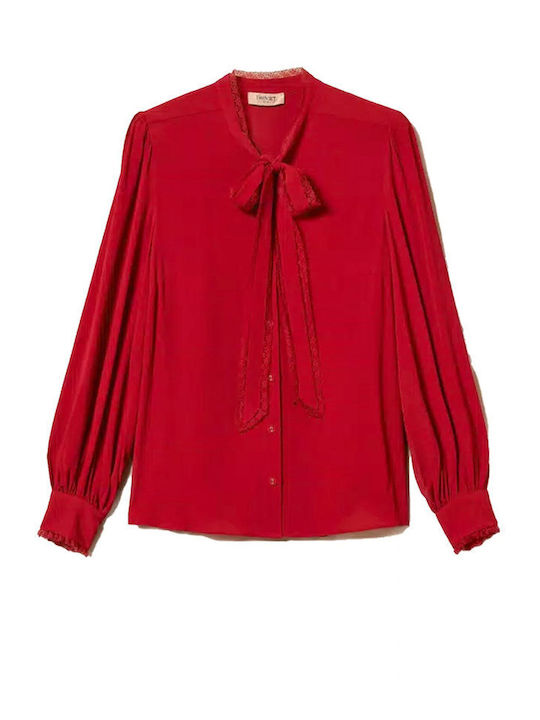 Long Sleeve Women's Shirt Red