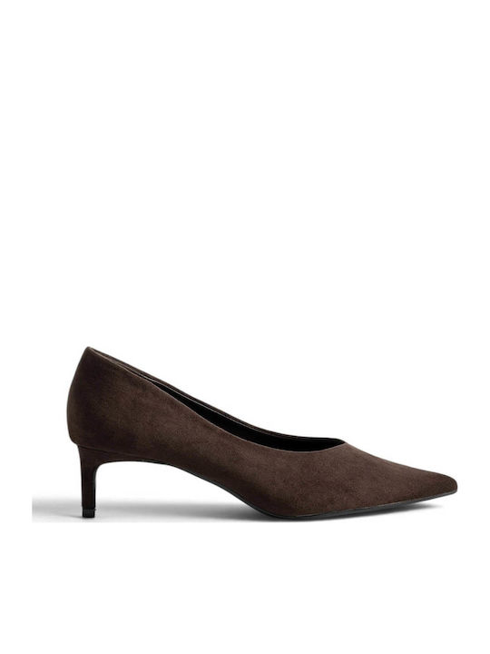 Wildleder Spitze Zehe Pumps Braun