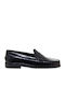 Leather Women's Loafers in Black Colour