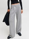 Damen Jogginghosen Breite Light Grau Melange