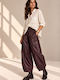 Damen Jogginghosen Capri Hohe Taille Lila RAGE 19172 AUB