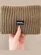 Unisex Knitted Headband in Brown Color