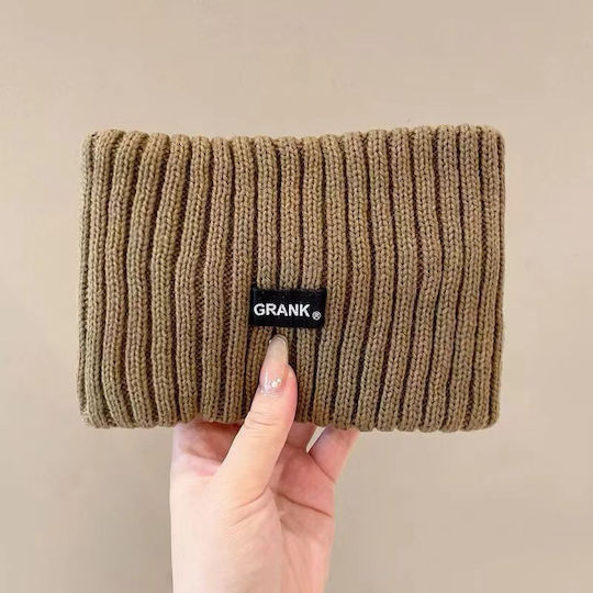 Unisex Knitted Headband in Brown Color