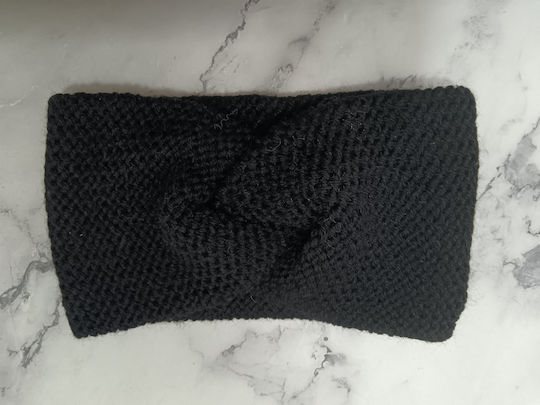 Women's Knitted Headband in Black Colour