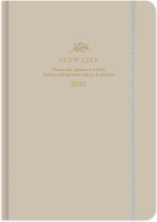 adBook Slow Life Ημερήσια Ατζέντα B6 2027 Μπεζ ...