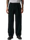 Work Ανδρικό Παντελόνι Chino Loose Fit Mineral Black Twill