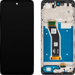 Motorola Moto G04 Lcd Display + Touch Unit + Front Cover Black Original Service Pack