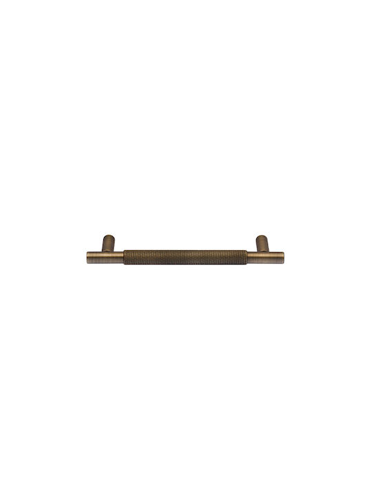 Zogometal Λαβή Επίπλου από Μέταλλο Μπρονζέ Φ12mm (Απόσταση Κέντρων 128mm) 92-04
