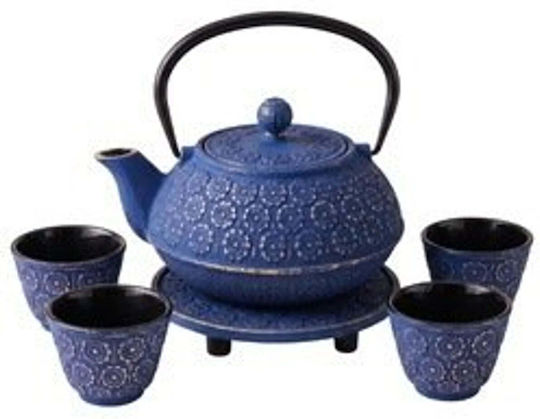 Vilde Cast Iron Teapot Blue 1000ml