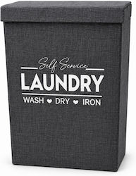 Sidi Home Plast Laundry Basket Fabric 40x30x60cm Black Sidi Home Plast Laundry Basket Fabric 40x30x60cm Black