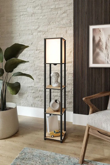 SteweHome Lampadar de Podea H145 cm Negru