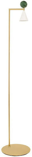 Zambelis Lights LED Floor Lamp H141cm with Warm to Cool White Light Brushed Gold, Matte White, Green