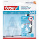 Tesa 77734 Cârlige cu Autocolant Transparente 5 Bucăți