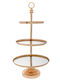 Iliadis Glas Etagere 3 Etagen Gold Ø30cm