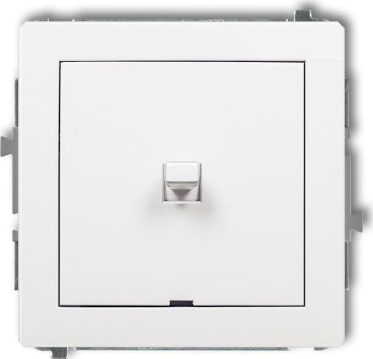 Karlik Единичен мрежов контакт RJ45 в бял цвят DWPUS-1