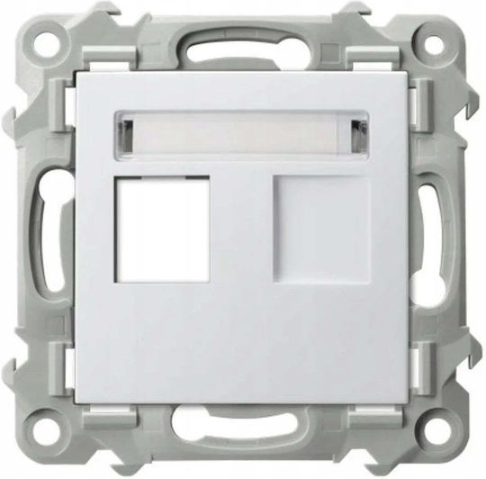 Ospel Single RJ45 Network Socket in White Colour GPK-1Z/P/00