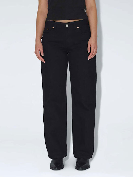 Pantaloni Jeans Pentru Femei În Fit Regular Negru