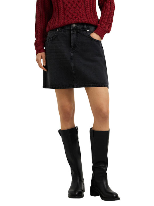 Denim Mini Rock Schwarz