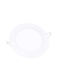 Bemko Round Metallic Recessed Spot with Built-in LED and Natural White Light White 14.5x14.5cm