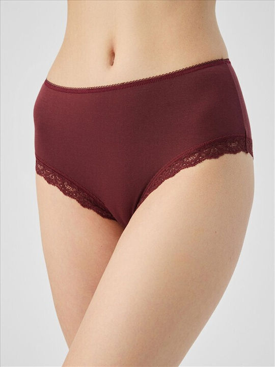 Minerva Fimelle Elegance Damen-Slips Burgundisch