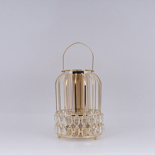 Eurolamp Metallic Gold Lantern 18x20cm