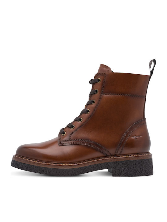 Tamaris Leder Damen Kampfstiefel Braun