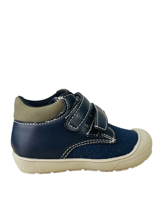 Kinder Sneaker Hoch Anatomisch mit Bügel- und Schleifenverschluss Blau