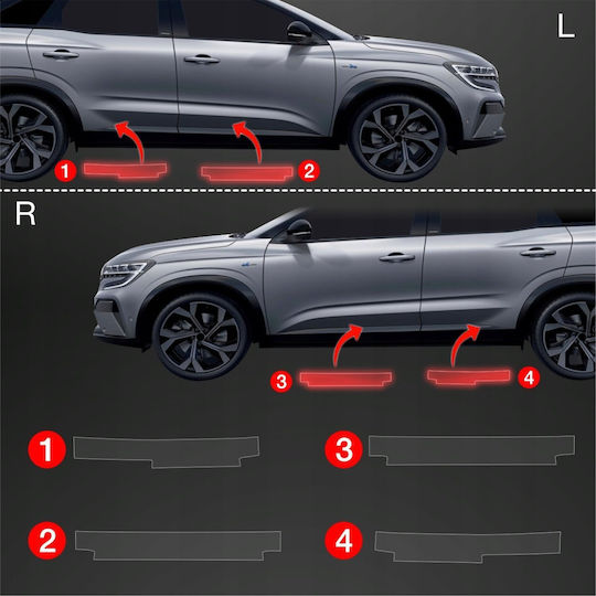 Grizzglass Protective Film Door Sill Grizzglass Bodyshield Renault Austral 2022-2025 4in1