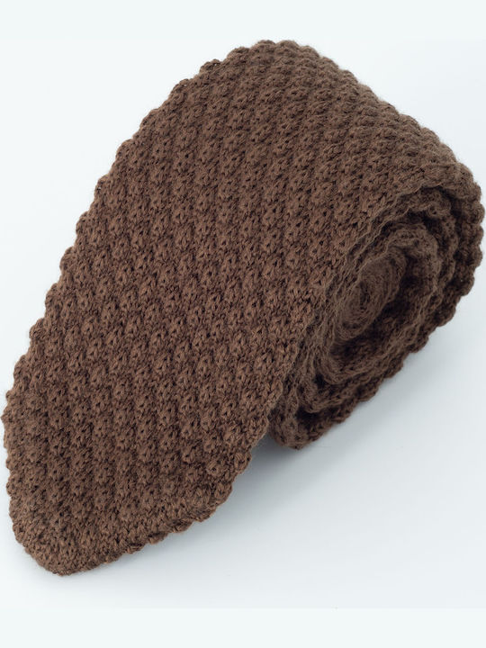 Aristoteli Bitsiani Herren Krawatte Wolle Gestrickt in Braun Farbe