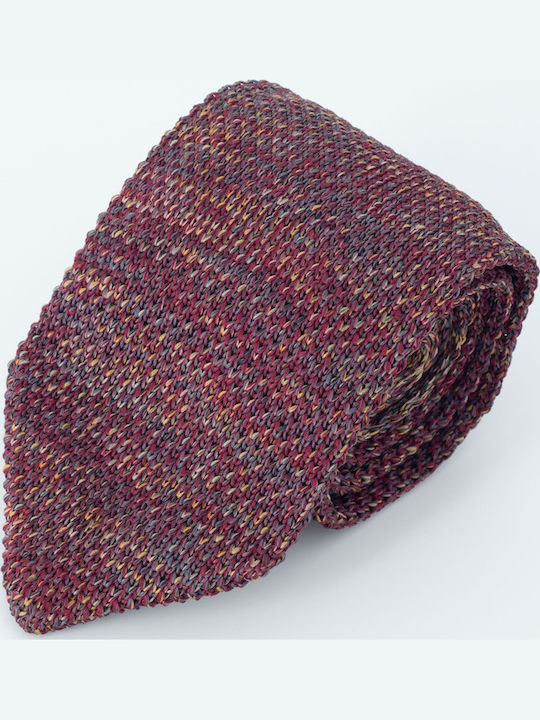 Aristoteli Bitsiani Herren Gestrickte Krawatte in Burgundischer Farbe
